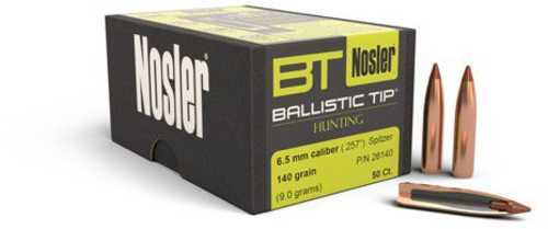 <span style="font-weight:bolder; ">Nosler</span> 6.5mm 140 Grains Ballistic Tip Bullets (50) 26140