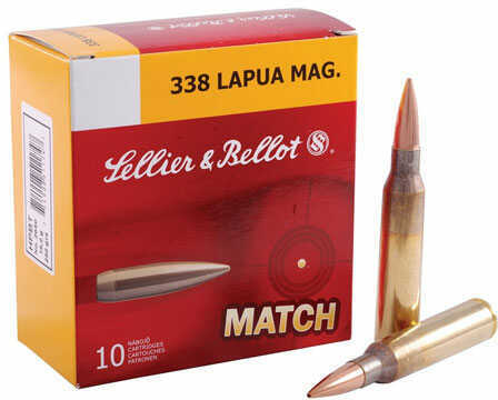 338 Lapua Magnum 10 Rounds Ammunition Sellier & Bellot 250 Grain Hollow Point