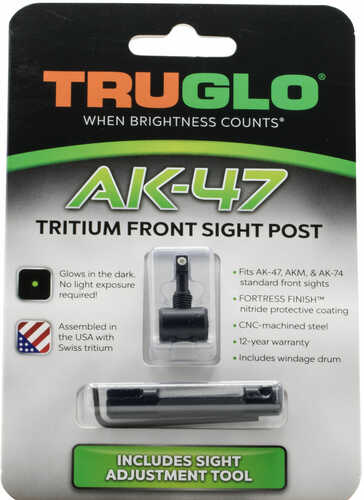 TRUGLO AK-47 Tritium Front Sight Green with White Outline-img-0