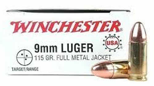 Winchester 9mm Ammo 115 Grain Full Metal Jacket 200 Rounds USA9W