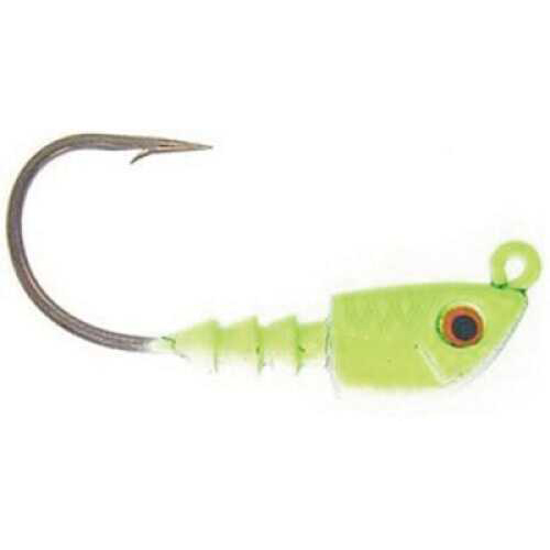 Bass Assassin Jighead 1/4oz 18pk Chartreuse Flash-img-0