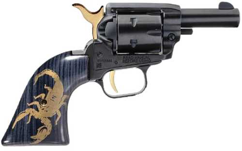 Heritage Manufacturing Inc. Barkeep Revolver 22LR 2" Barrel 6Rd Capacity Fixed Front And Rear Sights Wood Handle W/ Gold Scorpion Accents Blued Finish