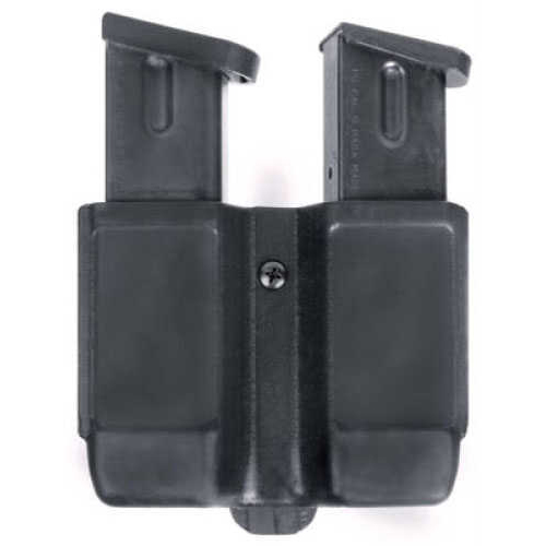 BlackHawk Products Group Matte Double Mag Case Single stack 9mm/.40 Caliber - Built-in tension spring I 410510PBK