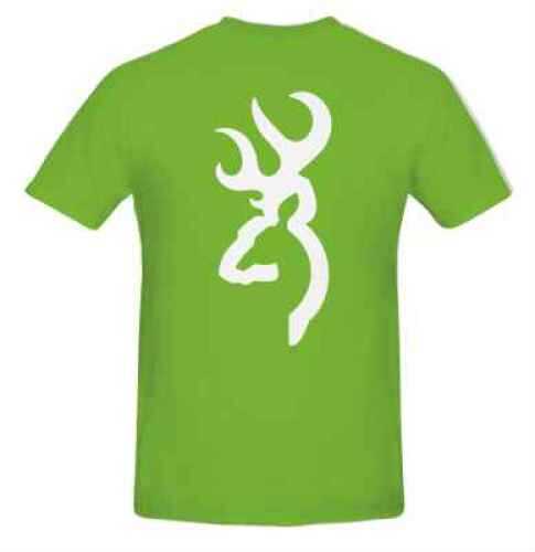 Signature Products Group SPG Apparel Browning Short Sleeve Tee White Buckmark Key Lime XL BRC1757010XL
