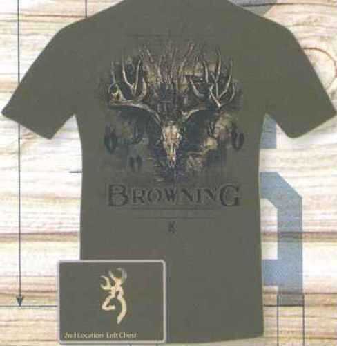 Signature Products Group SPG Apparel Browning Short Sleeve Tee Big Extreme Olive LG BRD1028023L