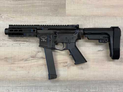 Brigade BM-9 Semi-Auto AR Pistol 9mm 5.5" Barrel 1-33Rd Mag Sba3 Graphite Black Finish