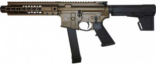 Brigade 9mm Luger Semi-Auto AR Style Pistol 9" Barrel SBA3 (1)-33Rd Mag Midnight Bronze Synthetic Finish