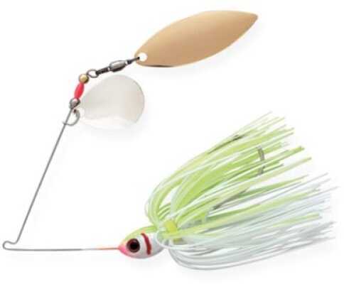 Booyah Tandem Spinnerbait 3/8 oz White/Chartreuse, Model: BYBT38-616