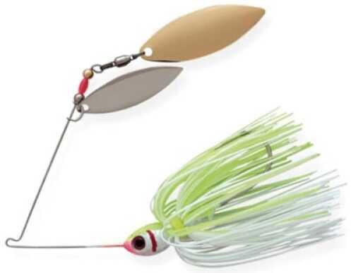 Booyah Double Willow Spinbait 1 Oz White-Chartreuse Md#: BYBW10-616