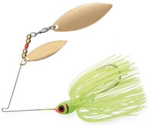 Booyah Double Willow Spinbait 1/2 oz Chartreuse, Model: BYBW12-617