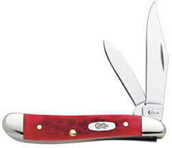 Case Cutlery Knife Dark Red Bone Peanut Md: 6987