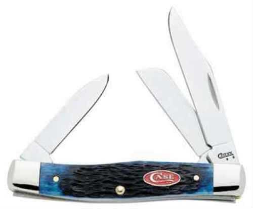 Case Cutlery Knife Navy Blue Bone Medium Stockman 07049