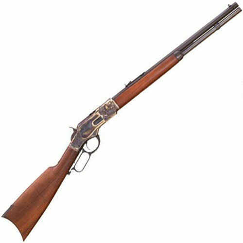 Cimarron 1873 Short Rifle 44/40 20" Octagon Barrel Case Color Hardened Receiver With Blued and Walnut Stock