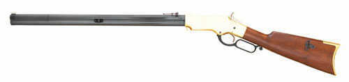 Cimarron 1860 <span style="font-weight:bolder; ">Henry</span> Lever Action Rifle Civil War Model 45 Colt 24" Barrel 12 Round Brass Charcoal Blue Finish Walnut Stock With Sling Swivel CA288C01M02AS2