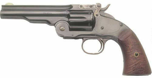 Cimarron Model No.3 Schofield 38 Special Single <span style="font-weight:bolder; ">Action</span> Revolver 5" Barrel 6 Round Walnut Grip Blued