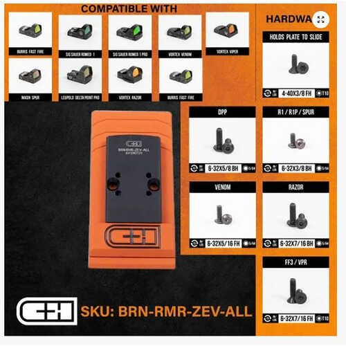 Brownells Rmr Footprint Adapter Plate With Zev Posts