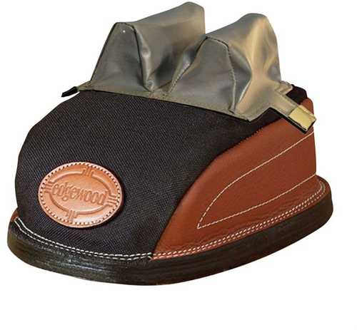 Edgewood Shooting Bags Rear Bag, Original Standard 3-1/2" High 3/4" Spread 3M Slick Black / Tan Leather