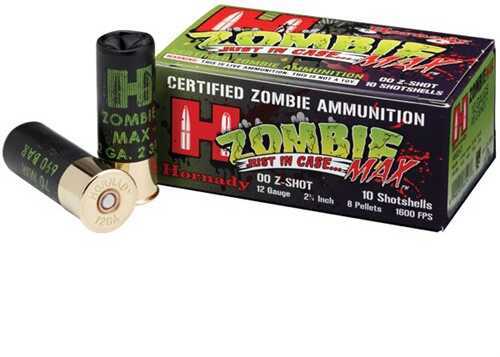 12 Gauge 10 Rounds Ammunition Hornady 2 3/4" 9 Pellet Lead #00 Buck