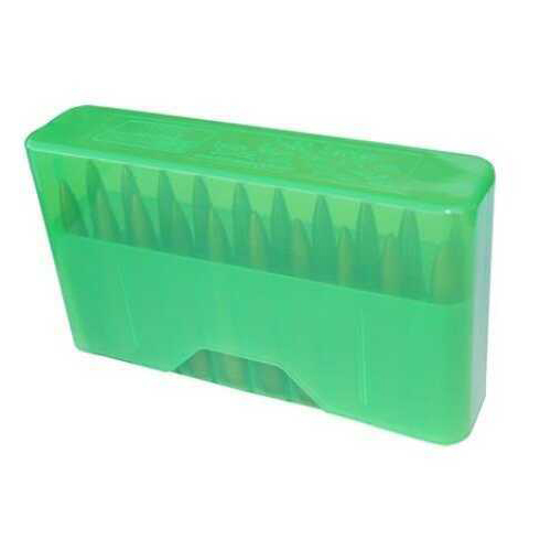 MTM Slip Top Rifle Ammunition Box 260 Rem-10.75x68 Holds 20 Rounds, Clear Green