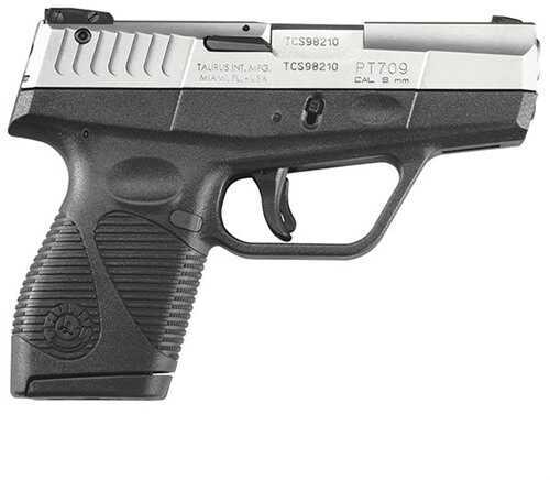 Pistol Taurus PT 709 9mm Luger Slim 3" Stainless Steel 7+1 Round Polymer Grip 1709039