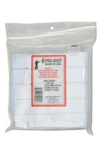 Pro-Shot .22-.270 Caliber 11/8 SQ. 1000CT Square Patches