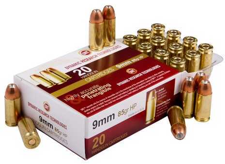 9mm Luger 20 Rounds Ammunition Dynamic Research Technologies 85 Grain Hollow Point