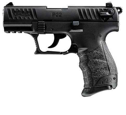 Walther P22 Pistol CA Compliant 22 Long Rifle 3.42" Barrel 10 Round Black Polymer Frame Semi Automatic