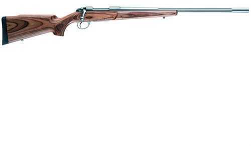 Sako 85 204 Ruger Varmint Rifle Stainless Steel Set Trigger 23.625 Fluted Barrel Brown Laminated Stock Bolt Action