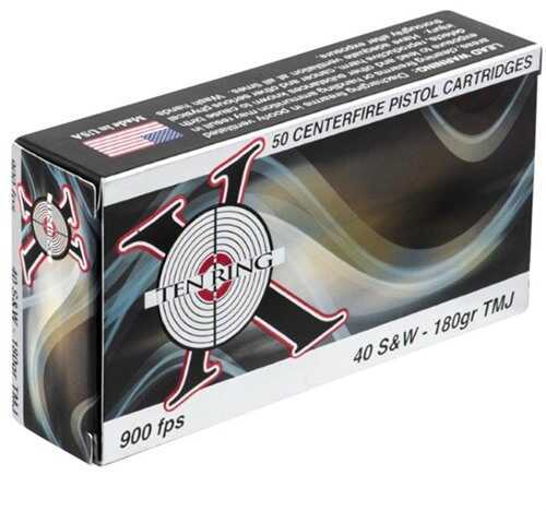 40 S&W 50 Rounds Ammunition Ten-X Inc. 180 Grain Full Metal Jacket