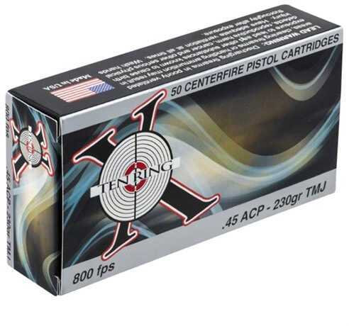 45 ACP 50 Rounds Ammunition Dynamic Research Technologies 230 Grain Full Metal Jacket