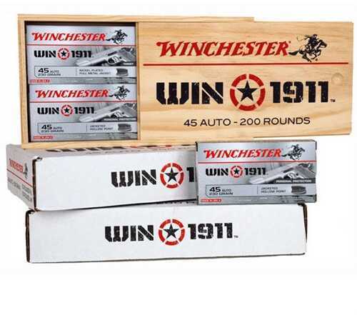 45 ACP 200 Rounds Ammunition Winchester 230 Grain Full Metal Jacket