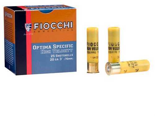 20 Gauge 25 Rounds Ammunition Fiocchi Ammo 3" 1 1/4 oz Lead #4