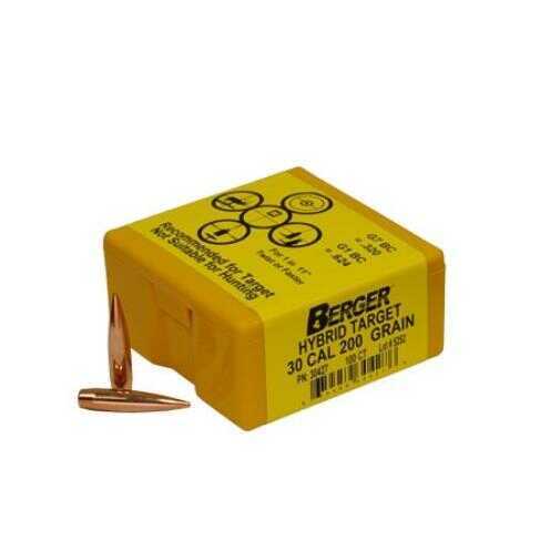 Berger Bullets 200 Grain Hybrid Target 30 Caliber Reloading Component 100 Per Box