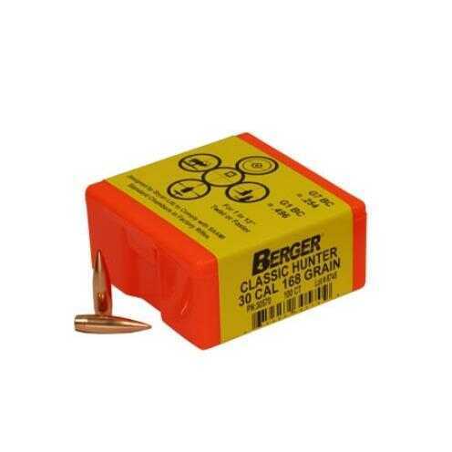 Berger Match Grade Classic Hunter 30 Caliber 168 Grains 100/Bx