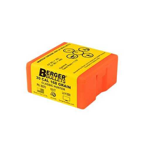 Berger Match Grade VLD Hunting 30 Caliber 168 Grains 500/Bx