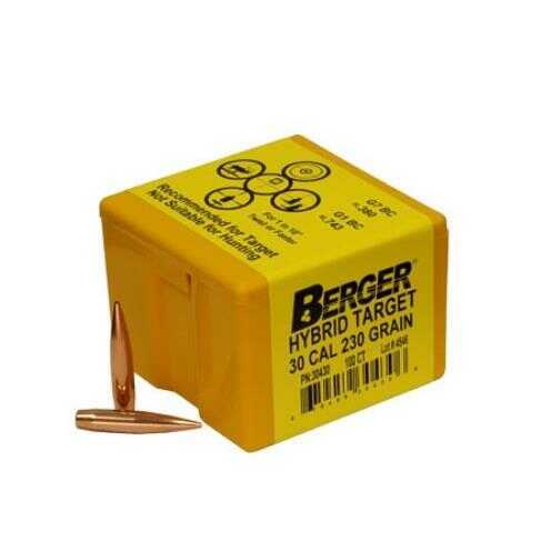 Berger Bullets 230 Grain Hybrid Target 30 Caliber Reloading Component 100 Per Box