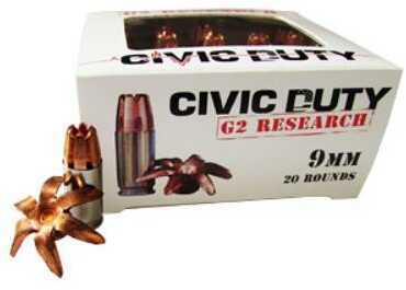9mm Luger 20 Rounds Ammunition G2 Research 94 Grain Hollow Point