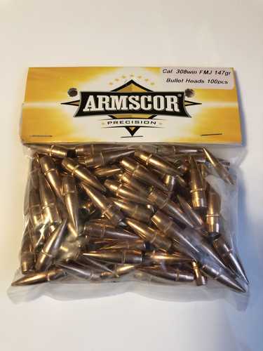 Armscor Ph Bullet 308 147 Grains FMJ 100/Bag