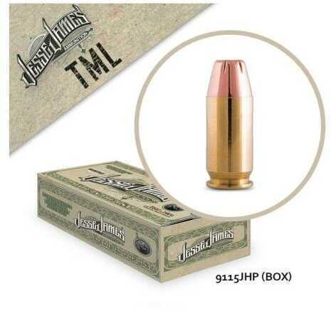9mm Luger 20 Rounds Ammunition Cascade Industry 115 Grain Jacketed Hollow Point
