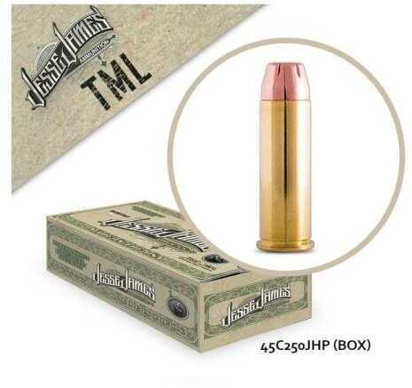 45 Colt 20 Rounds Ammunition Cascade Industry 250 Grain Jacketed Hollow Point