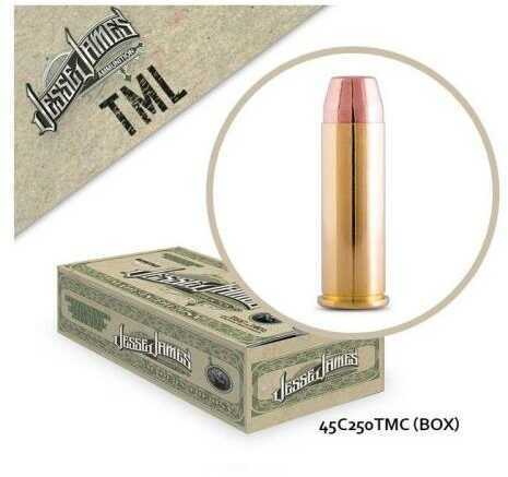 45 Colt 50 Rounds Ammunition Cascade Industry 250 Grain TMC