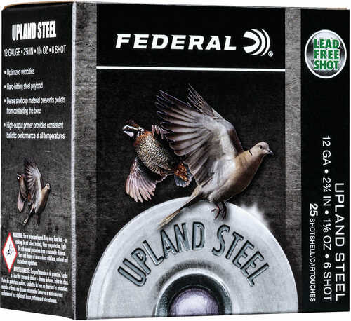 12 Ga Steel-6 1-1/8 oz 2-3/4" 20 Rds Federal Shotgun Ammo-img-0