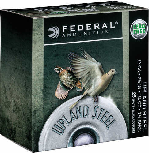 12 Ga Steel-7.5 1-1/8 oz 2-3/4" 25 Rds Federal Shotgun Ammo-img-0