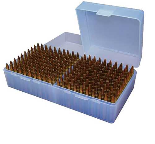 Ammo Box 200 Round Flip-Top .223/5.56mm Clear Blue-img-0