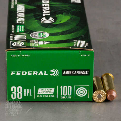 Federal AE38LF1 American Eagle IRT 38 Special 100 Gr Lead-Free IRT 50 Per Box/10 Cs