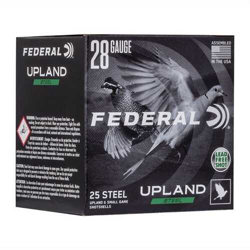 28 Gauge 2-3/4" Steel 7-1/2 5/8 oz 25 Rounds Federal Shotgun Ammunition