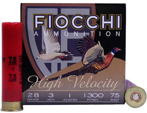 28 Gauge 25 Rounds Ammunition Fiocchi Ammo 3" 1 oz Lead #7 1/2