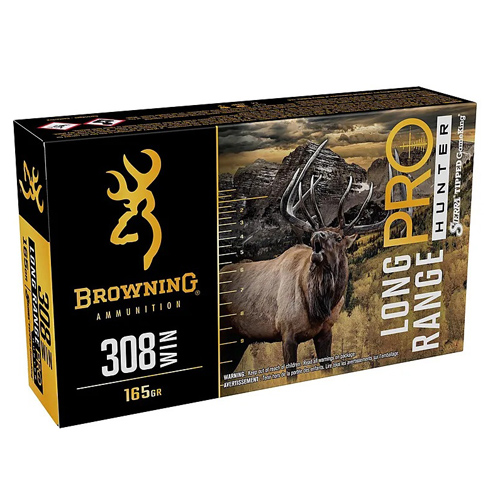 Browning 308 Winchester 165 Gr Sierra Tipped Gameking Ammo - 20 Rounds for Hunting Precision