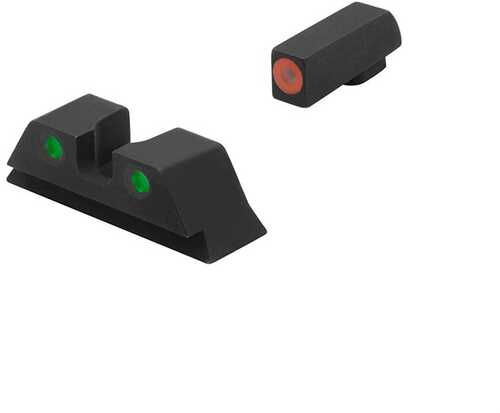 HVS Set For Glock~ 9/40/357, Orange Outline Front