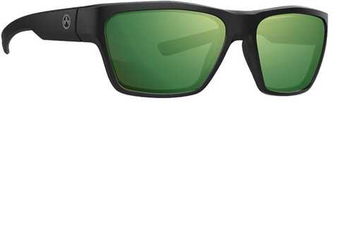 Glasses Black Frame/Violet Lens/Green Mirror Polarized
